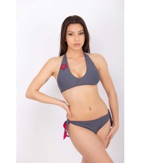 MAILLOT LEYLA GRIS/ROSE