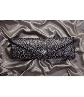 POCHETTE AMIRA PYTHON NOIR