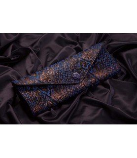 BLUE PYTHON AMIRA CLUTCH