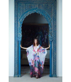 WHITE FLOWERS CAFTAN