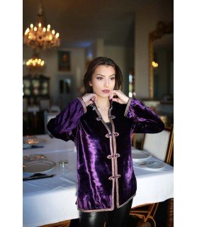 BEADED ILHAM VIOLET JACKET